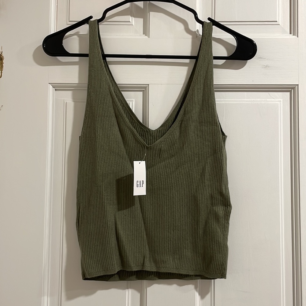 GAP Double V Neck Rib Tank - Picture 2 of 4